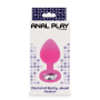 Анальная пробка Toy Joy Diamond Booty Jewel с камнем, розовый, Medium
