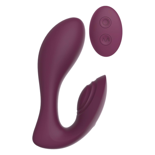 Вибратор двойной стимуляцией с пультом управления Dream Toys Essentials Ultra Dual Vibe, фиолетовый