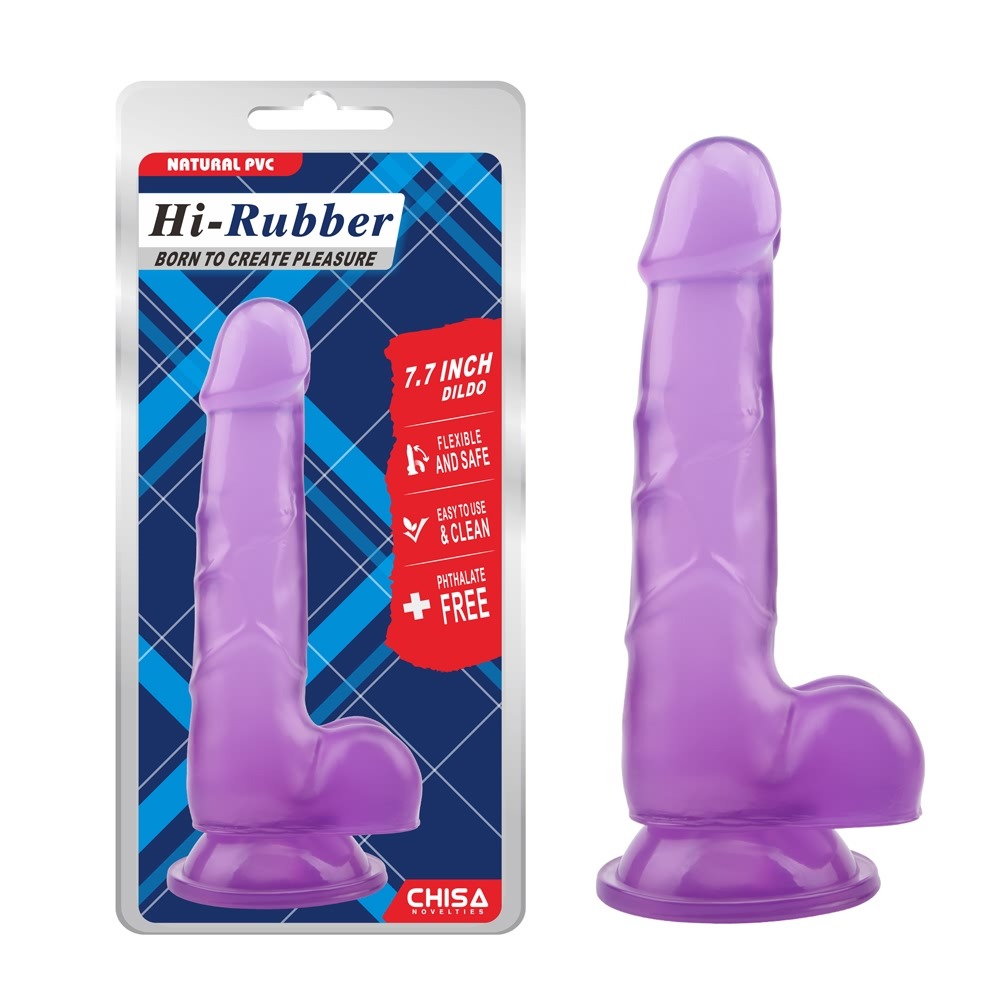 Фаллоимитатор классический на присоске Chisa Hi-Rubber, фиолетовый