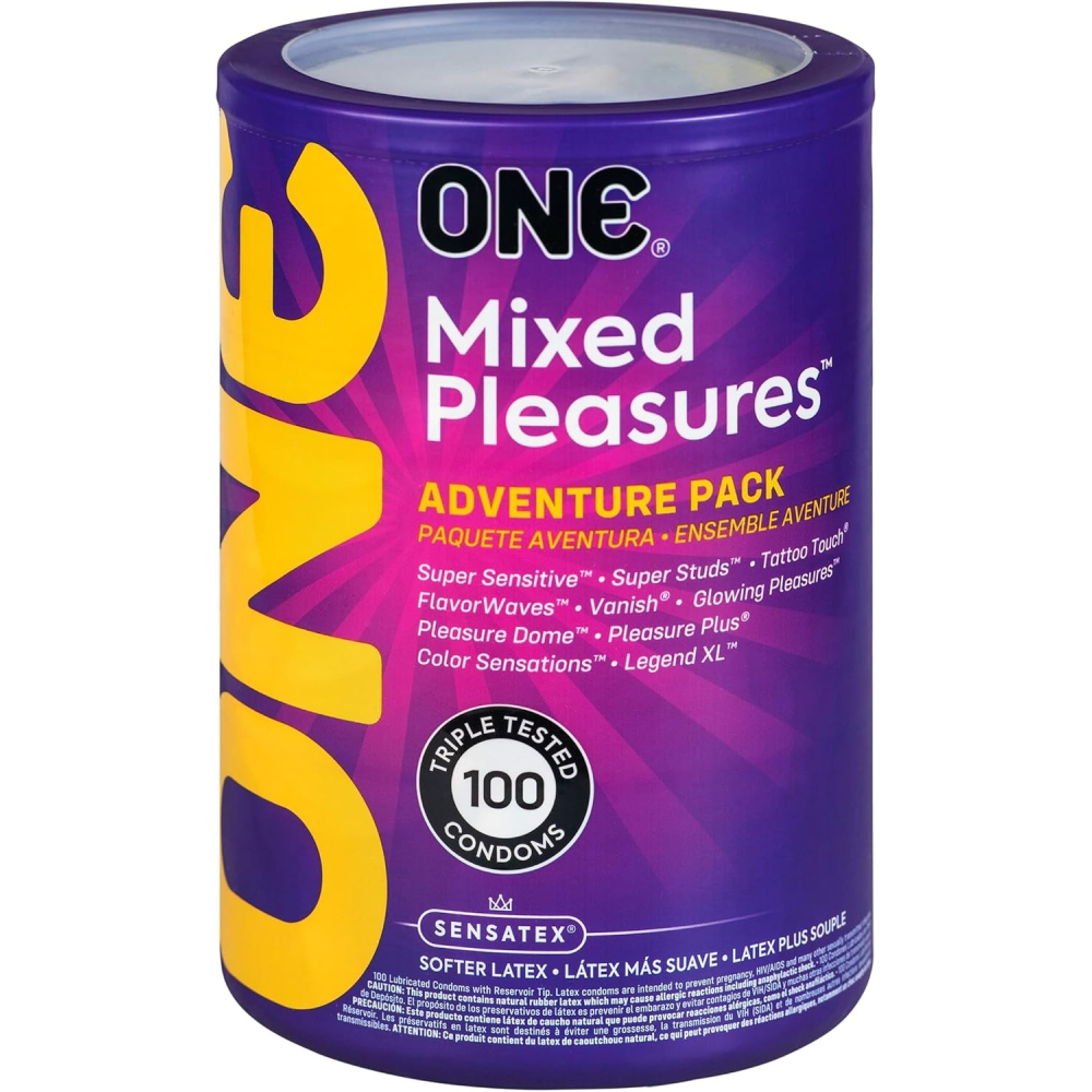 Набор презервативов ONE Mixed Pleasures микс для разных ощущений 100 шт