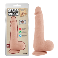 Фаллоимитатор реалистичный с мошонкой Chisa T-skin ReaL Desire Sniper на присоске, телесный