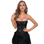 Корсет из сетки Star Night с крючками и шнуровкой, черный, XL (без коробки)