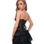 Корсет из сетки Star Night с крючками и шнуровкой, черный, XL (без коробки)