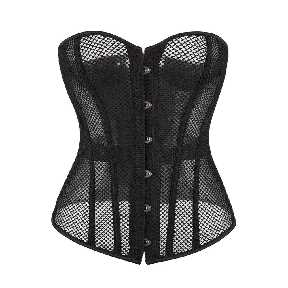 Корсет из сетки Star Night с крючками и шнуровкой, черный, XL (без коробки)