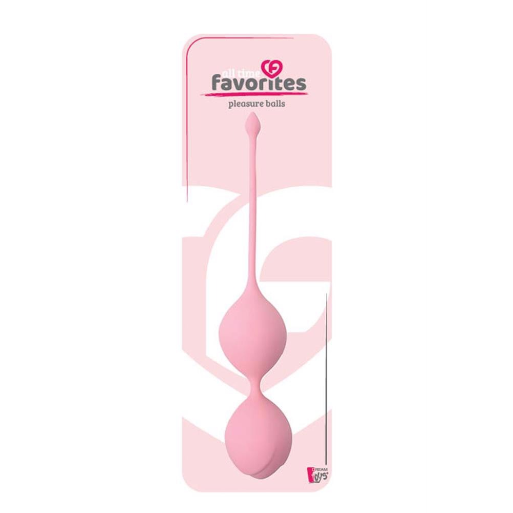 Вагинальные шарики DreamToys ALL TIME FAVORITES 60 гр. со смещенным центром тяжести, розовые