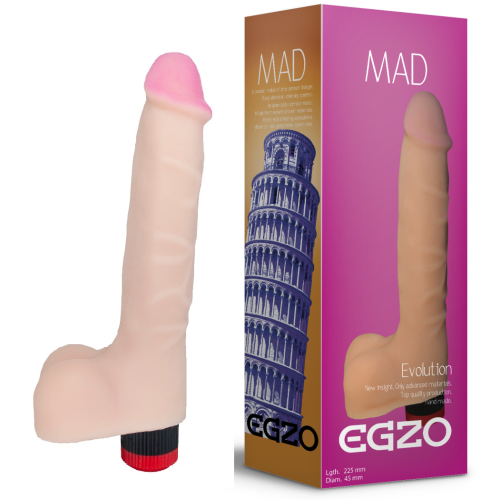 Вибратор реалистичный EGZO MAD Ciberskin Fiery Lover на батарейках