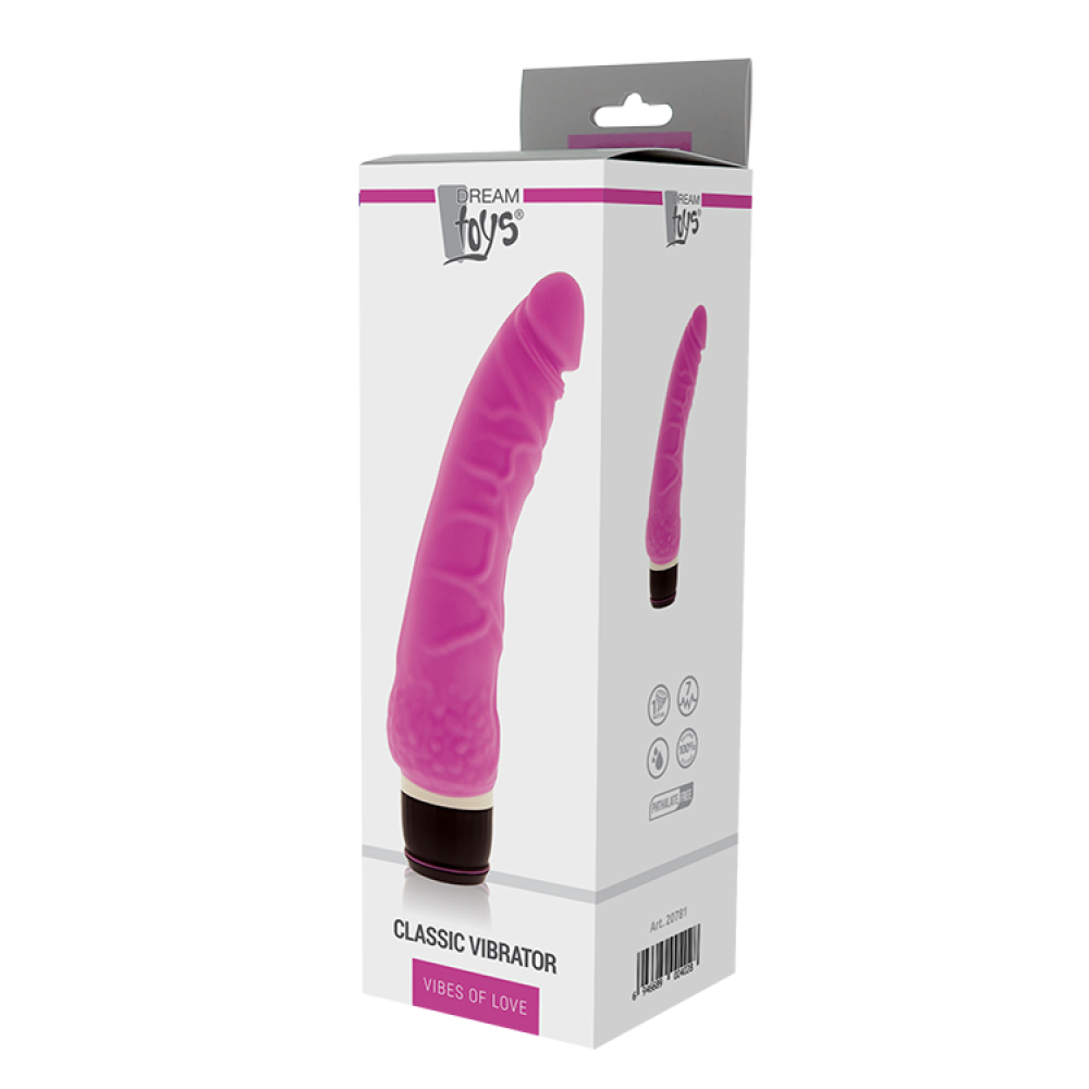 Вибромассажер многоскоростной Dream toys Purrfect Classic, розовый