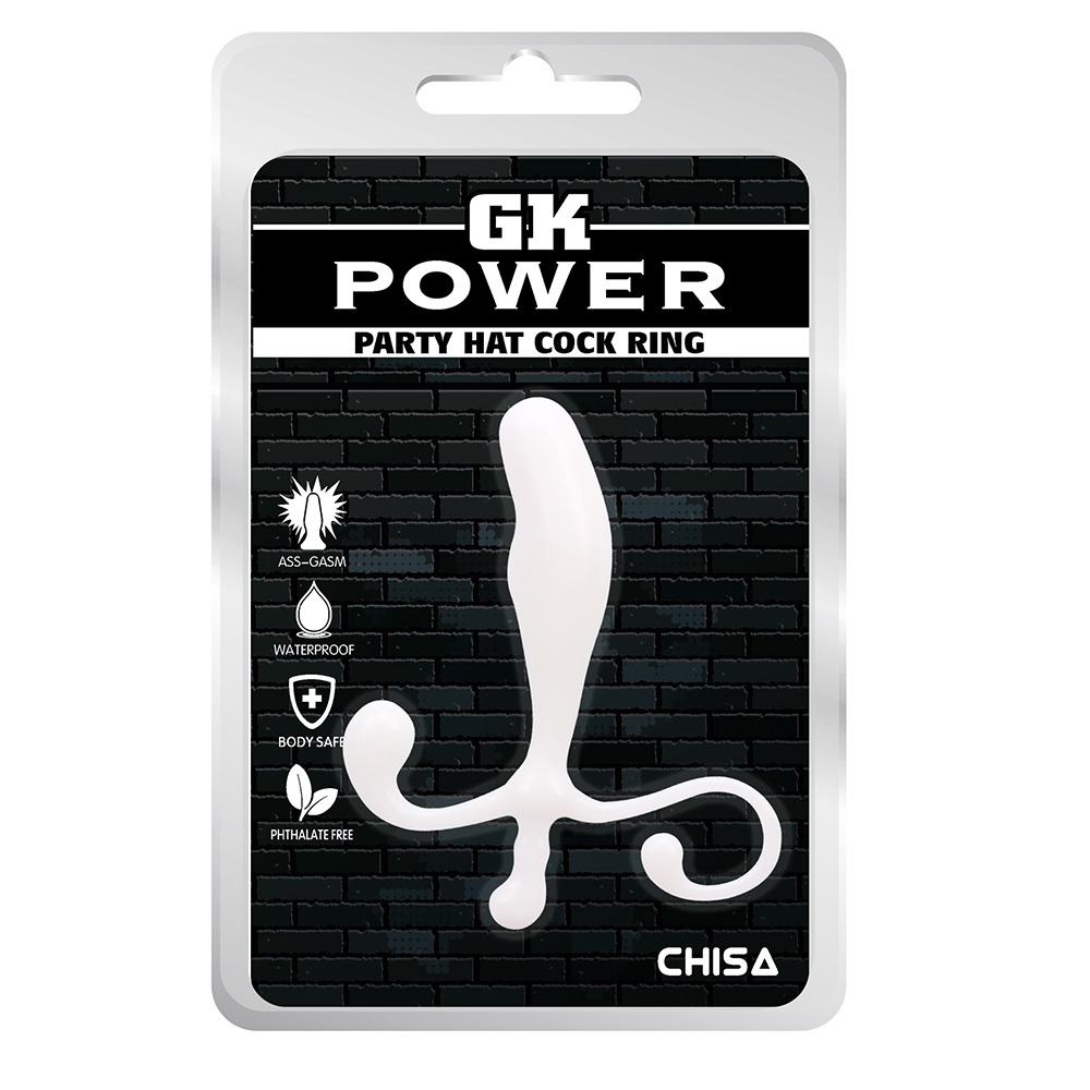 Стимулятор простаты Chisa GK Power Party с анатомическим рельефом, белый