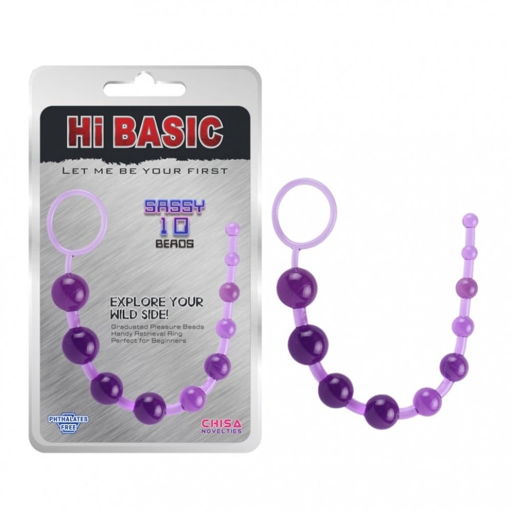 Анальная цепочка градуированная Chisa HI Basic, фиолетовый