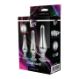 Набор анальных пробок конической формы Dream Toys GLEAMING LOVE PLEASURE SET SILVER