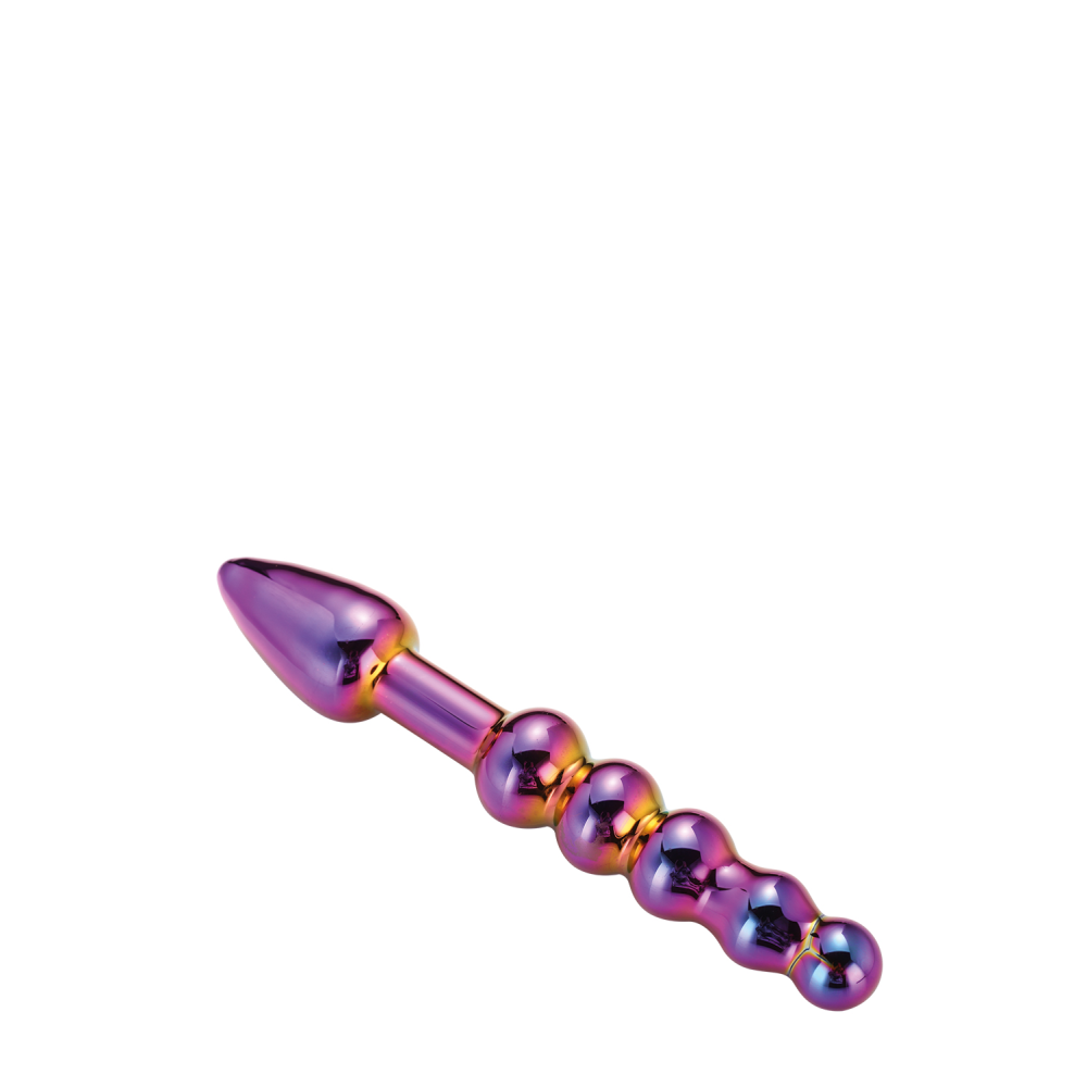 Стеклянный анальный стимулятор Dream Toys GLAMOUR GLASS RIDGED ANAL DILDO