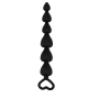 Анальная елочка сердечки Chisa Black Mont Elite Lover's Beads 17см /2,5см