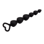 Анальная елочка сердечки Chisa Black Mont Elite Lover's Beads 17см /2,5см