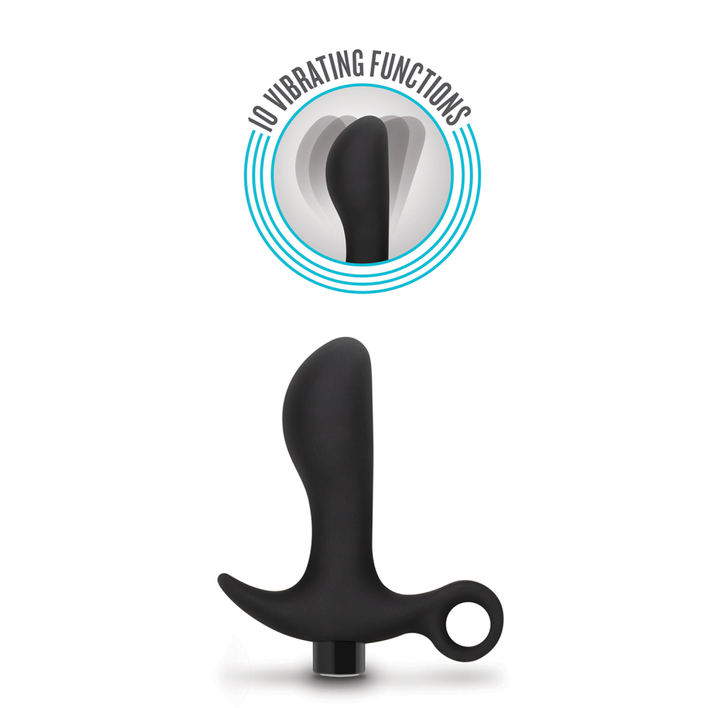 Анальная пробка Blush Anal Adventures Platinum Silicone Vibrating Pros