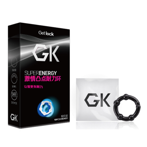 Набор эрекционных колец с бусинами Get Lock Cock Rings, черные, 10 шт.