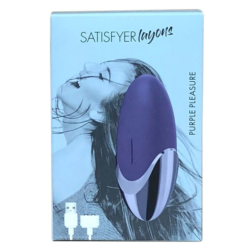 Мощный вибратор Satisfyer Lay-On - Purple Pleasure, водонепроницаемый,15 режимов работы