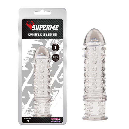 Насадка рельефная полупрозрачная Chisa Superme Clear, серая