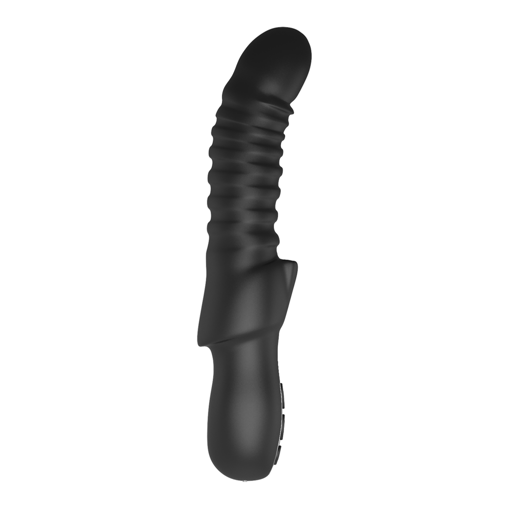 Двойной вибратор рельефный Dream Toys Midnight Magic Typhon черный, 23 х 4 см