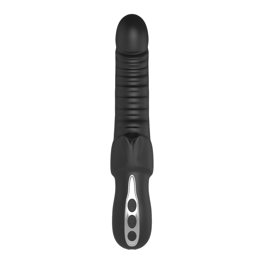 Двойной вибратор рельефный Dream Toys Midnight Magic Typhon черный, 23 х 4 см