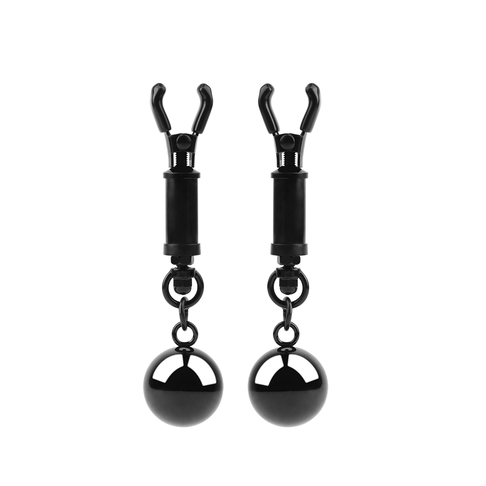Зажимы для сосков Chisa Sins Inquisition Playful Weighted Nipple Clamps с грузиками, черные