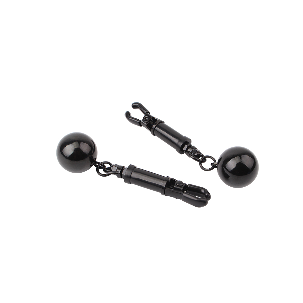 Зажимы для сосков Chisa Sins Inquisition Playful Weighted Nipple Clamps с грузиками, черные