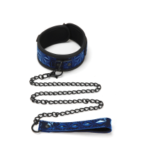 Набор ошейник и поводок синий WHIPSMART DIAMOND COLLAR AND LEASH BLUE