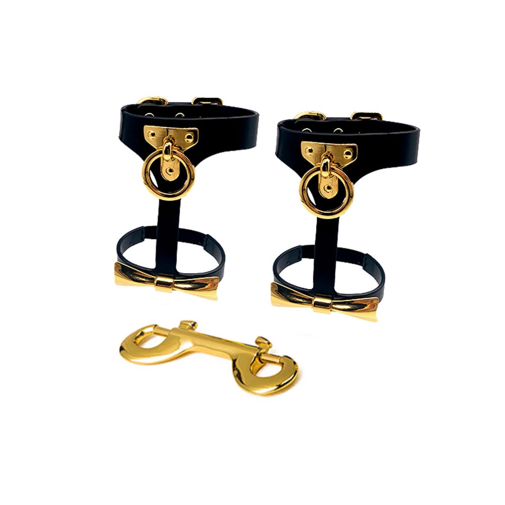 Поножи из итальянской кожи с золотыми деталями Butterfly cuffs UPKO