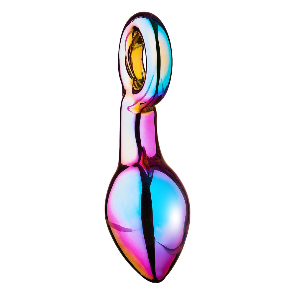 Анальный плаг из боросиликатного стекла GLAMOUR GLASS CHUNKY RING PLUG