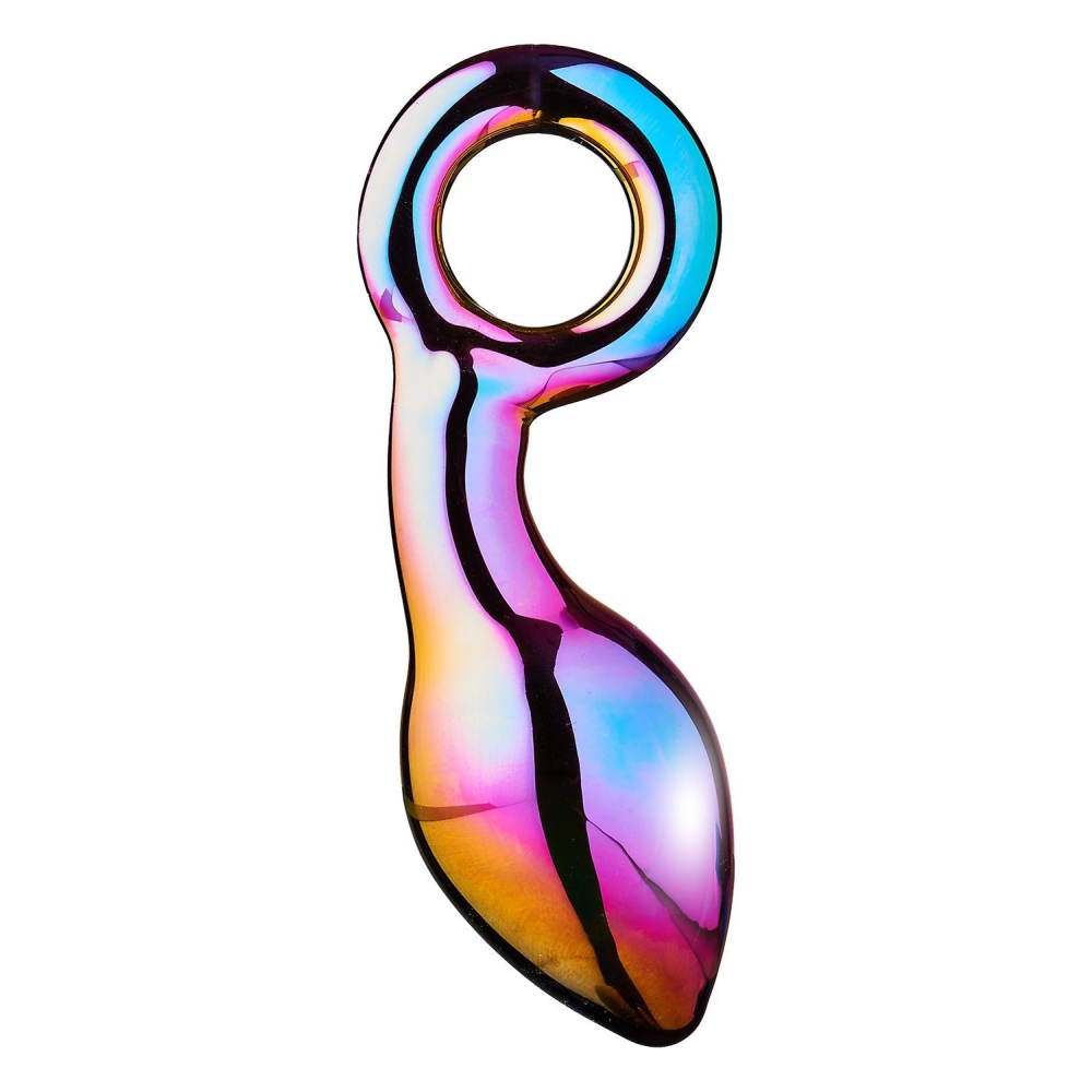 Анальный плаг из боросиликатного стекла GLAMOUR GLASS CHUNKY RING PLUG