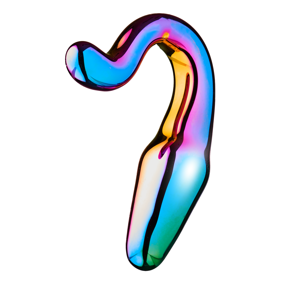 Анальный плаг из боросиликтного стекла GLAMOUR GLASS SLEEK ANAL TAIL PLUG