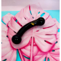 Стеклянный двухсторонний фаллоимитатор Secret Kisses Handblown, черный