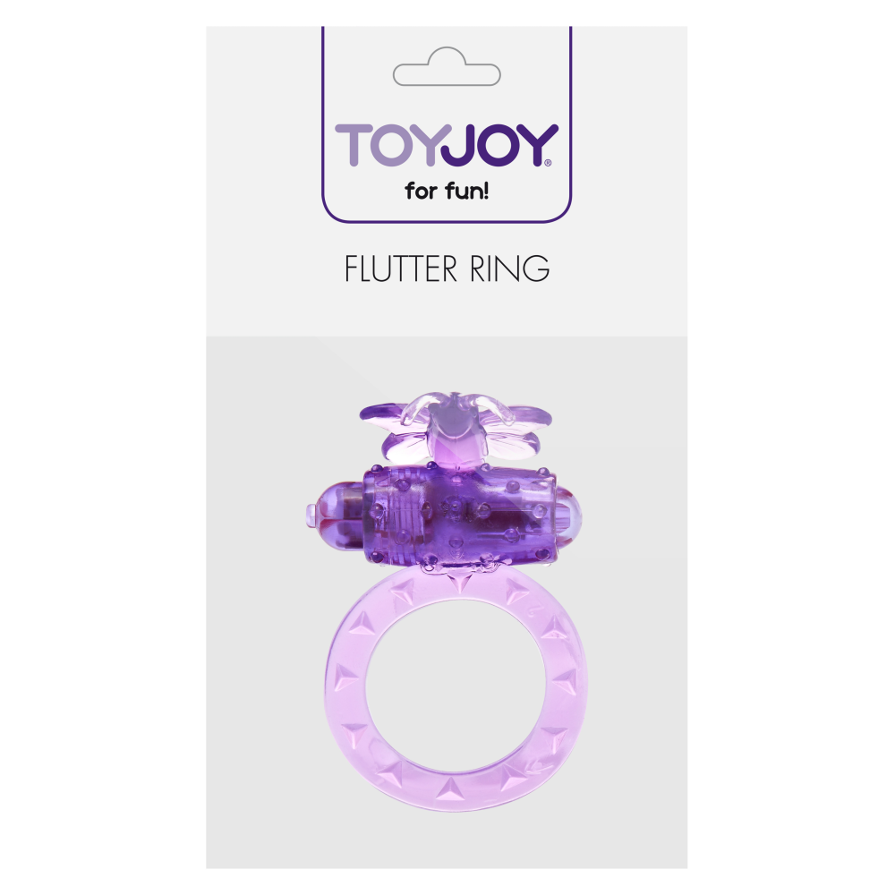 Эрекционное кольцо с вибрацией Toy Joy, фиолетовое
