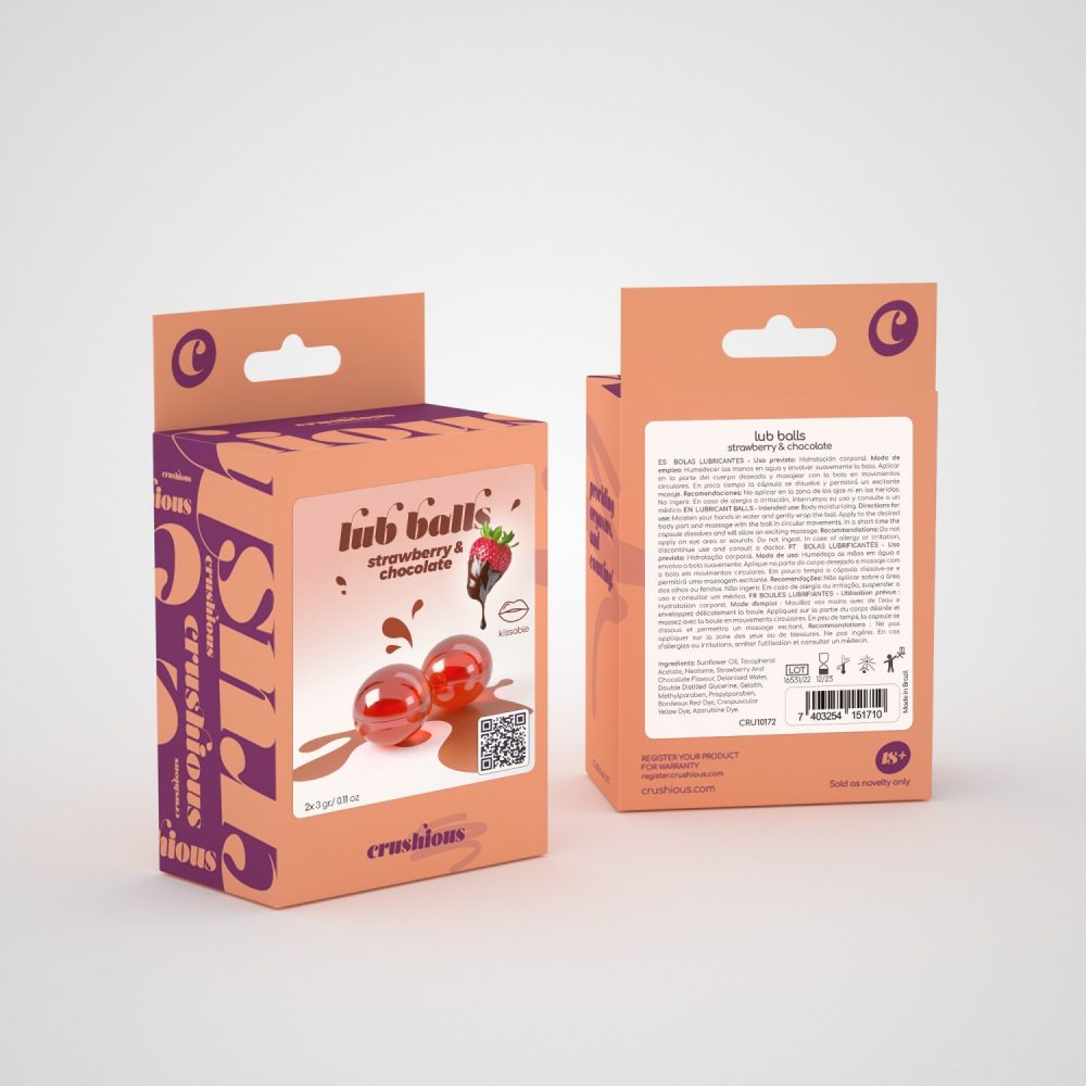 Взрывные шарики со вкусом клубники и шоколада Balls lub strawberry&chocolate