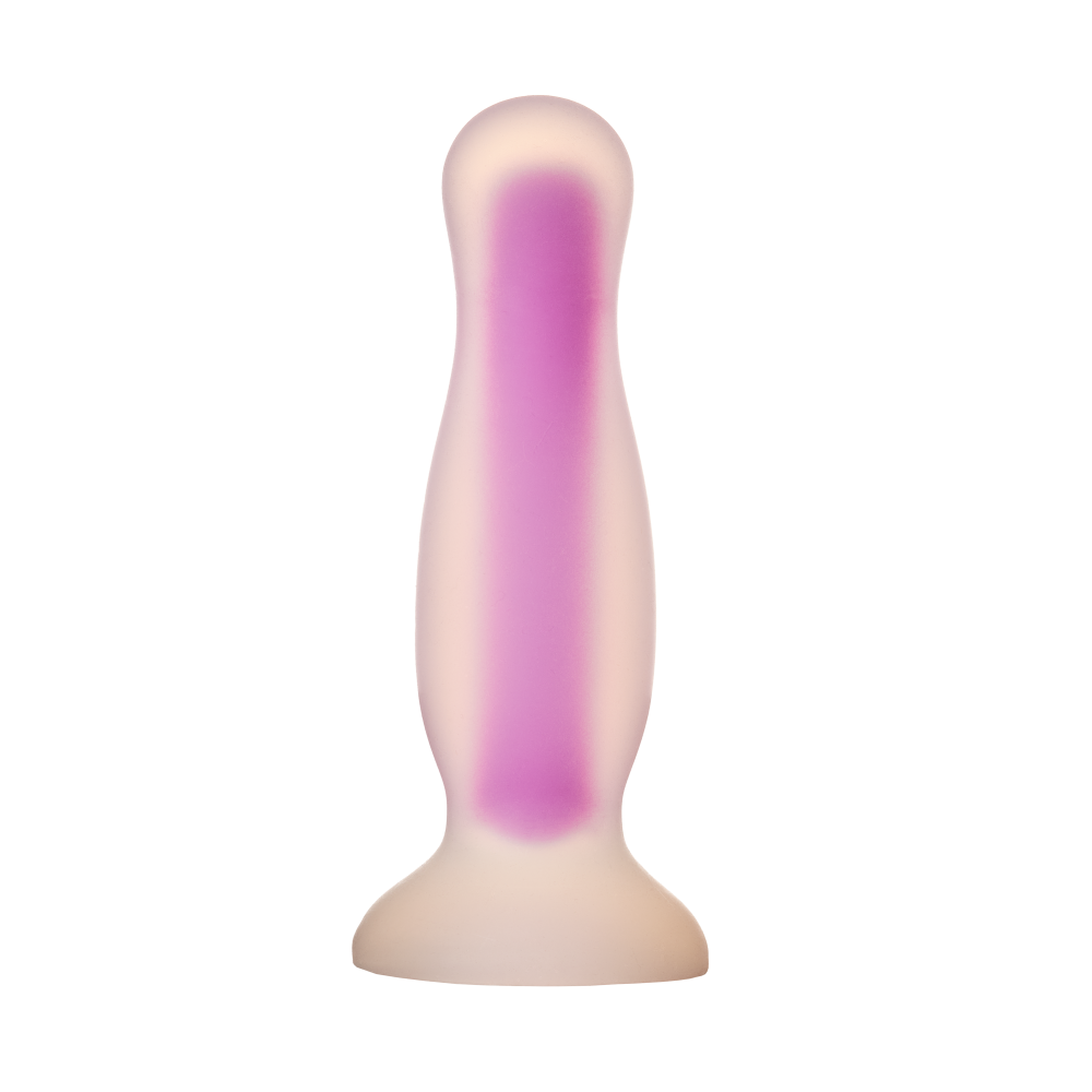 Светящаяся анальная пробка Dream Toys RADIANT SOFT SILICONE GLOW IN THE DARK PLUG MEDIUM PURPLE