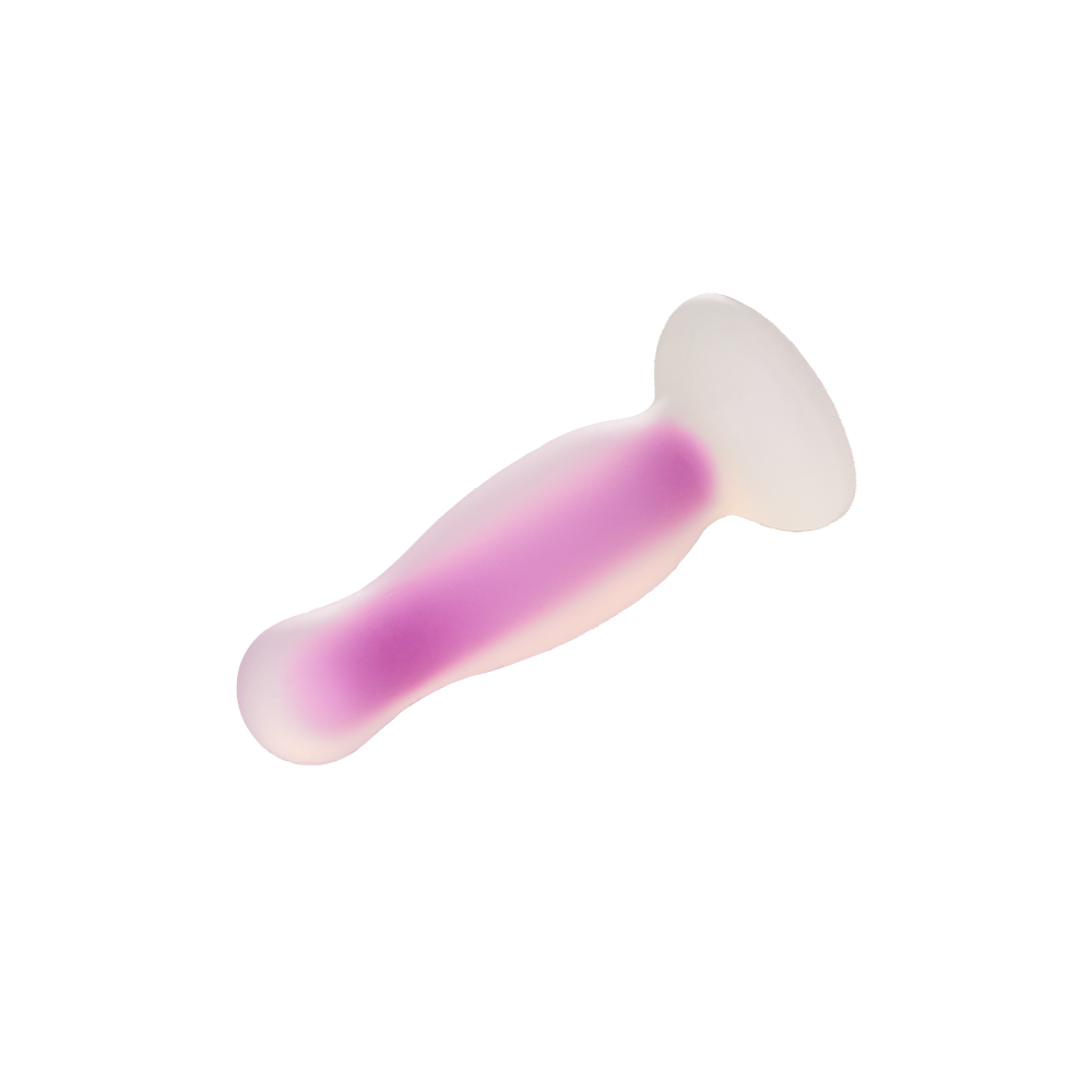 Светящаяся анальная пробка Dream Toys RADIANT SOFT SILICONE GLOW IN THE DARK PLUG MEDIUM PURPLE