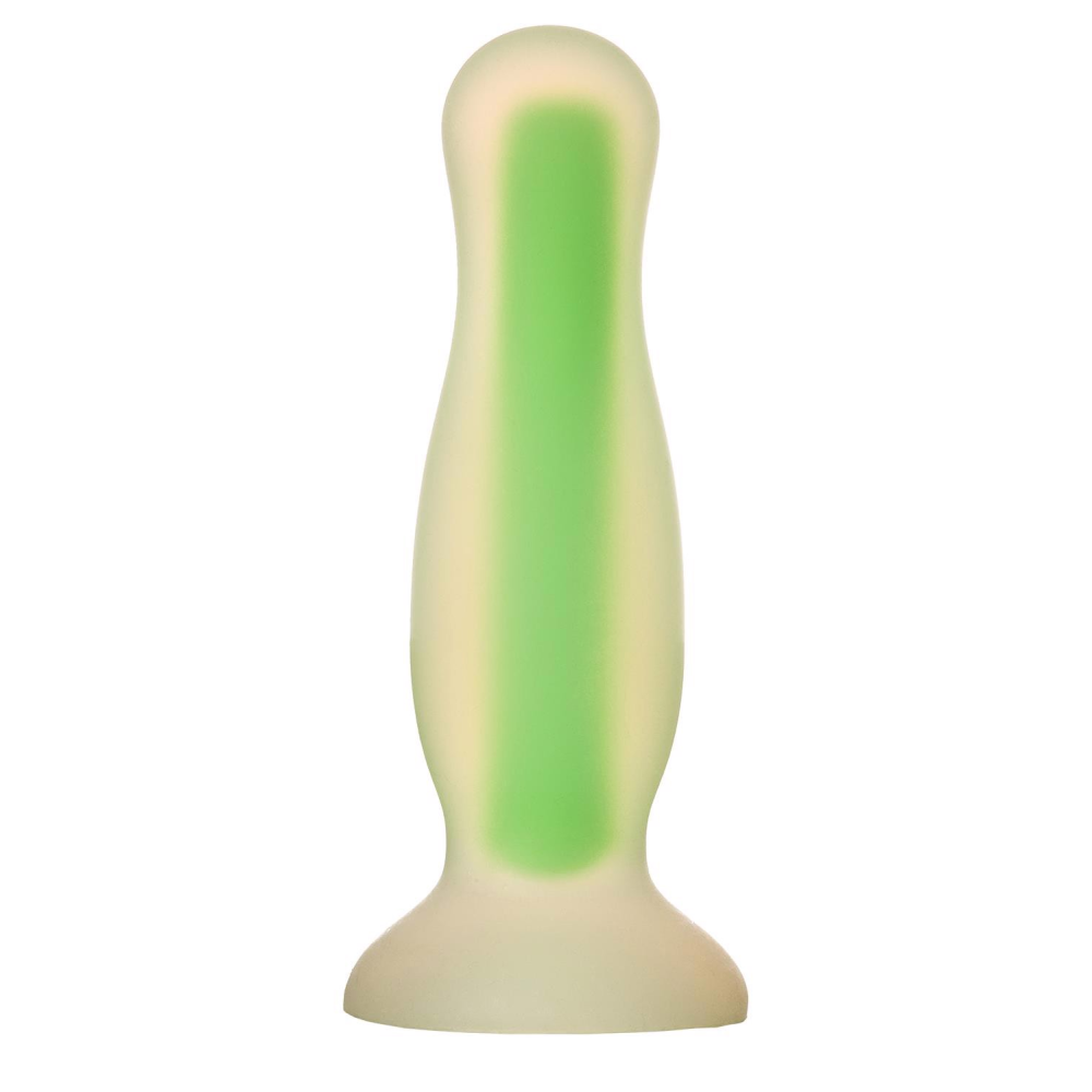 Светящаяся анальная пробка Dream Toys RADIANT SOFT SILICONE GLOW IN THE DARK PLUG SMALL GREEN