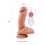 Вибратор реалистичный Chisa DiDi Extreal Sensual Controller на присоске с пультом, бежевый