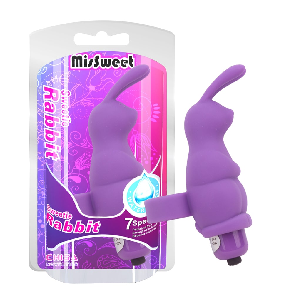 Вибромассажер в виде кролика на палец Chisa Mis Sweet Sweeiie Rabbit, фиолетовый