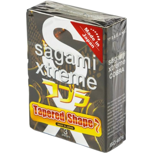 Супертонкие латексные презервативыі Sagami Xtreme Cobra (цена за упаковку, 3 шт.)