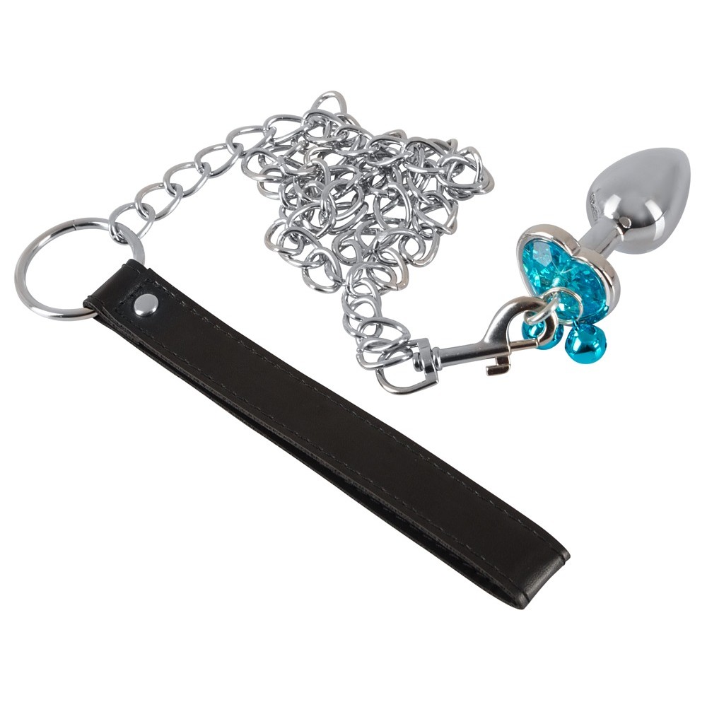 Анальные пробки с поводком You2Toys Butt Plug Set, серебристые