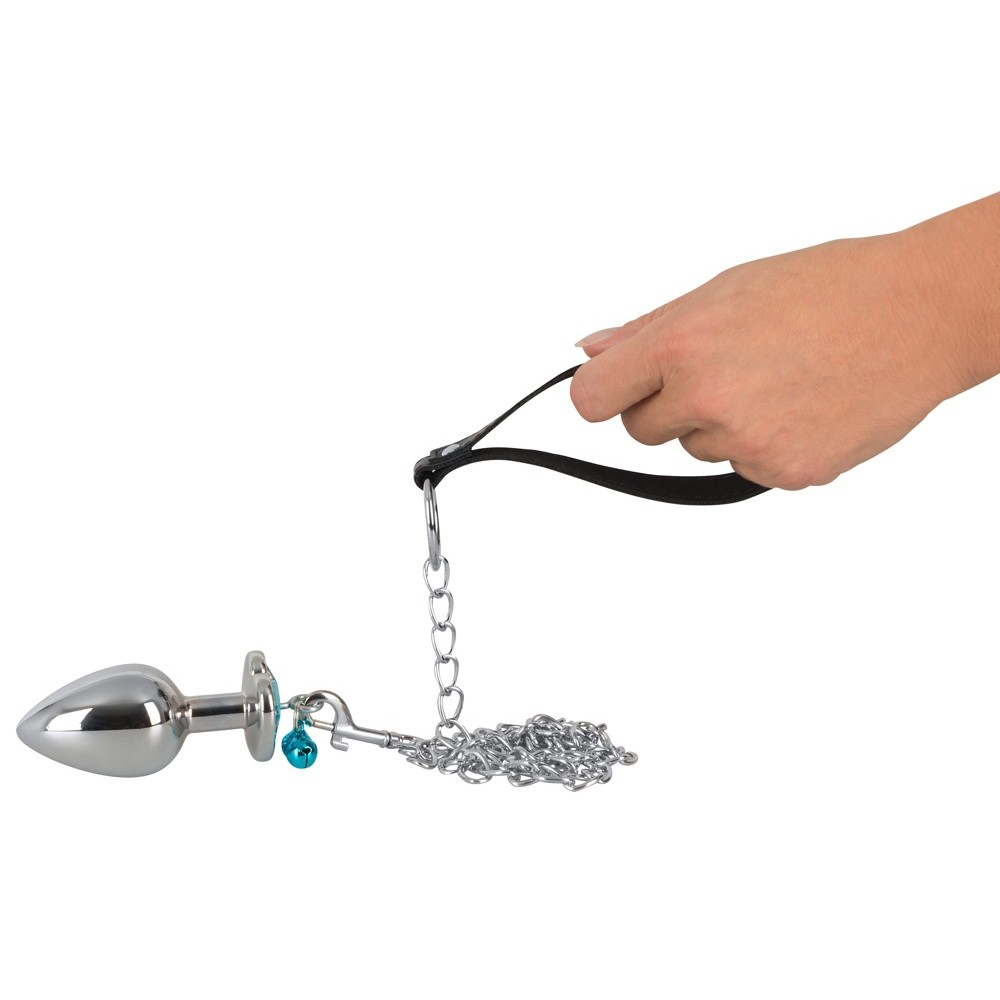 Анальные пробки с поводком You2Toys Butt Plug Set, серебристые