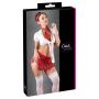Костюм школьницы в клетку Cottelli Collection Schoolgirl Set с глубоким декольте, S