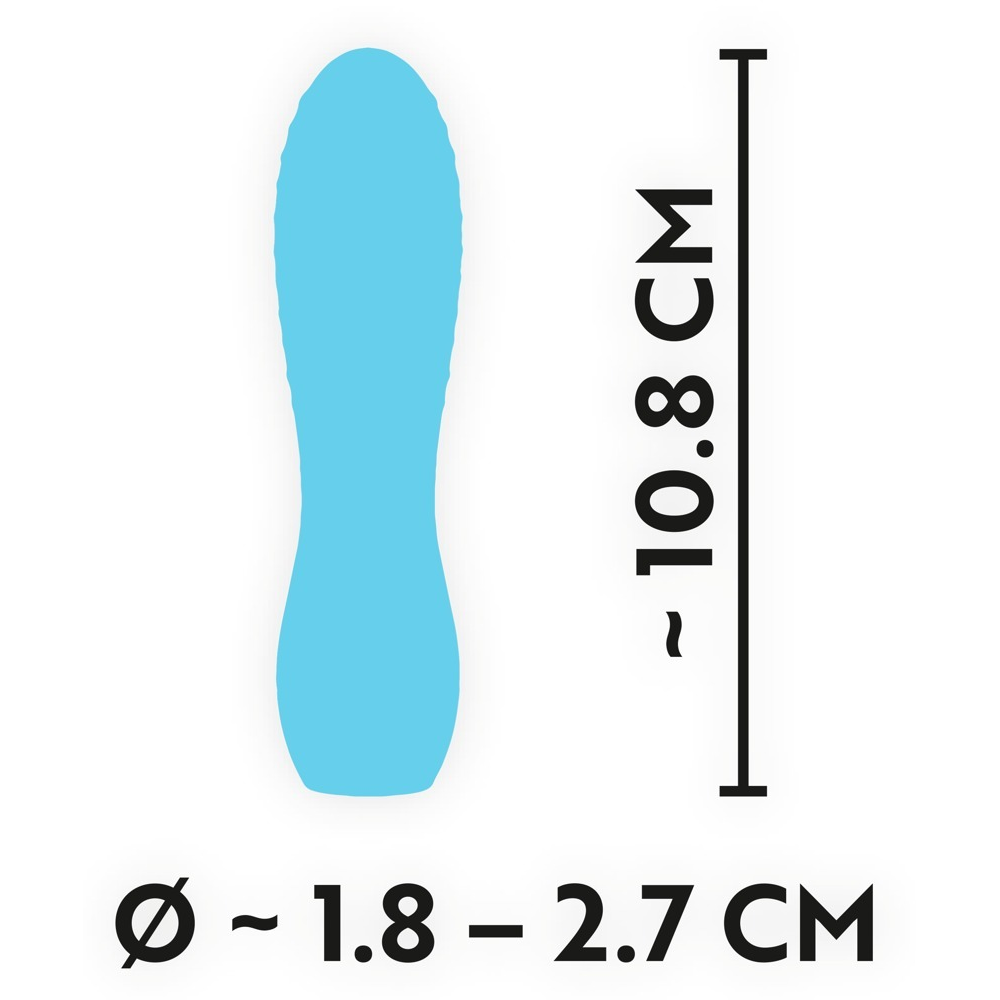 Мини-вибратор с рельефом You2Toys Cuties 3, голубой