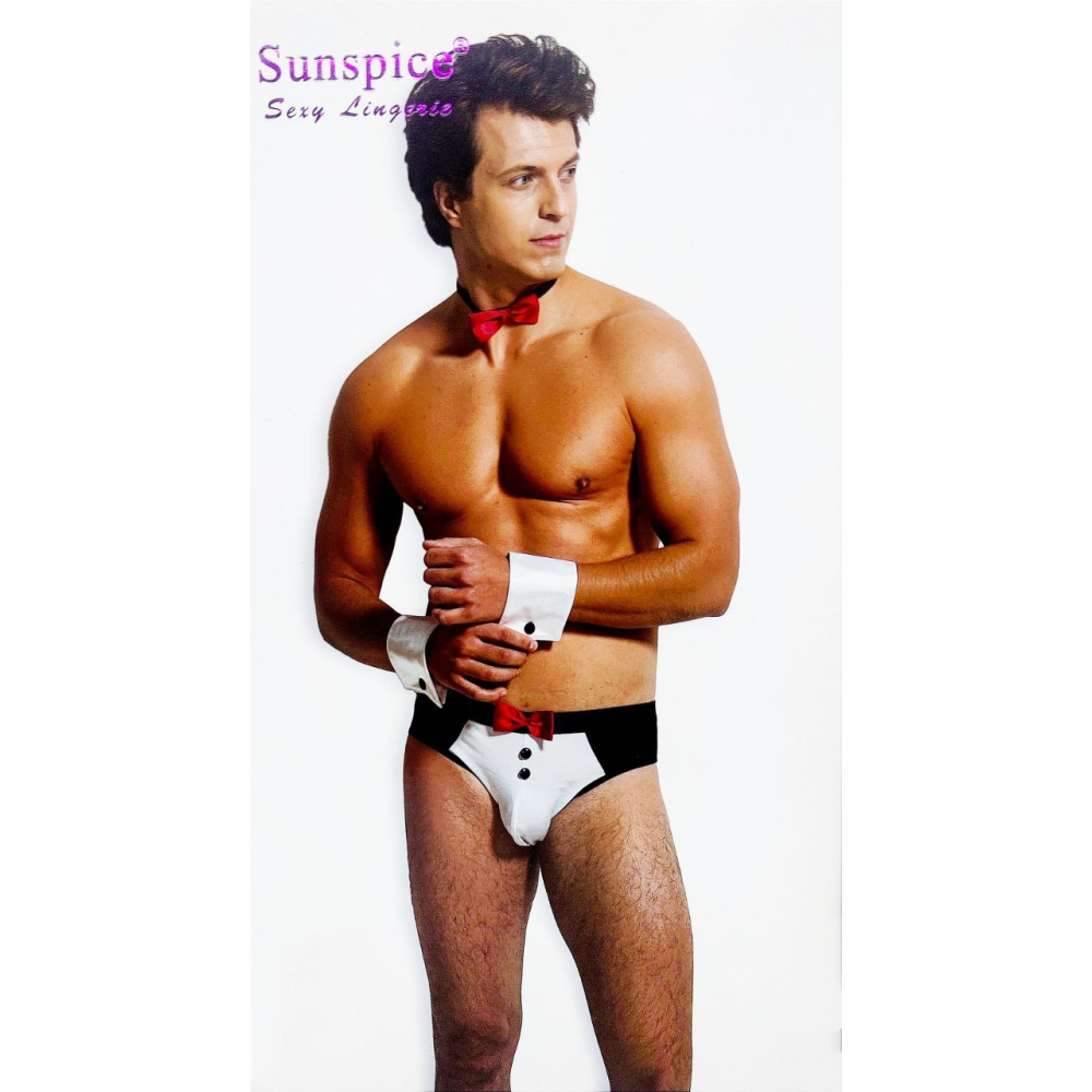 Мужской игровой костюм официанта 3 предмета Sunspice L/XL