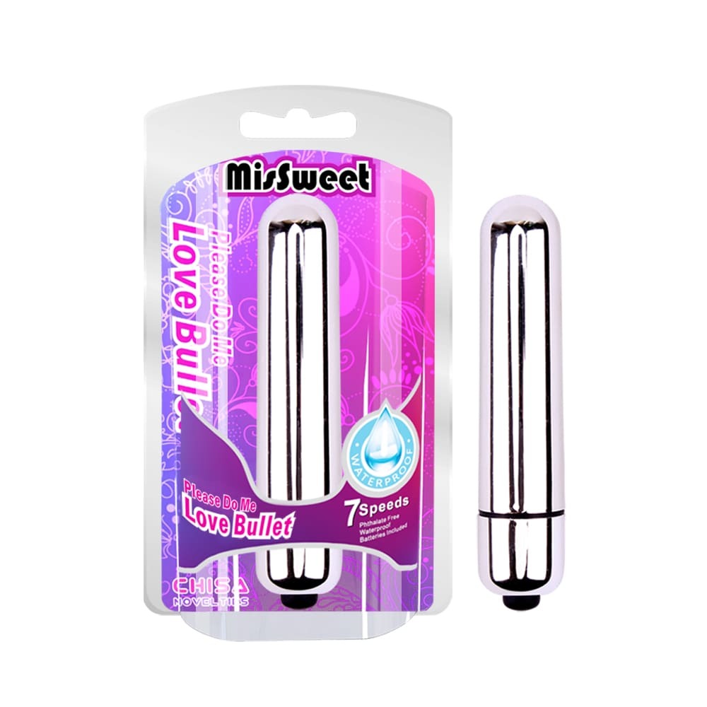 Вибропуля CHISA MisSweet с 7 скоростями, серебристая