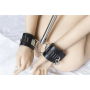 Бондаж для шеи и запястья Ds Fetish Metal bondage spreader bar with restraints black