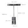 Бондаж для шеи и запястья Ds Fetish Metal bondage spreader bar with restraints black