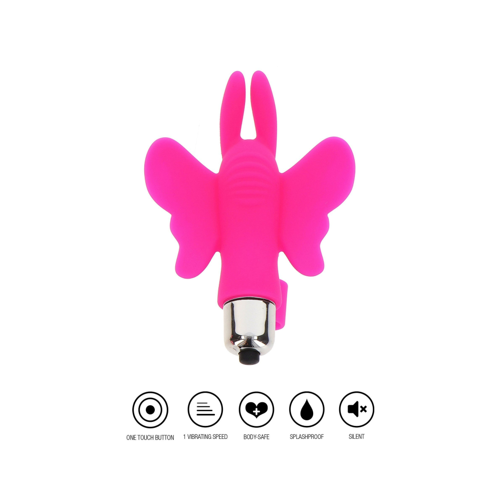 Вибратор на палец ToyJoy Butterfly Pleaser, розовый