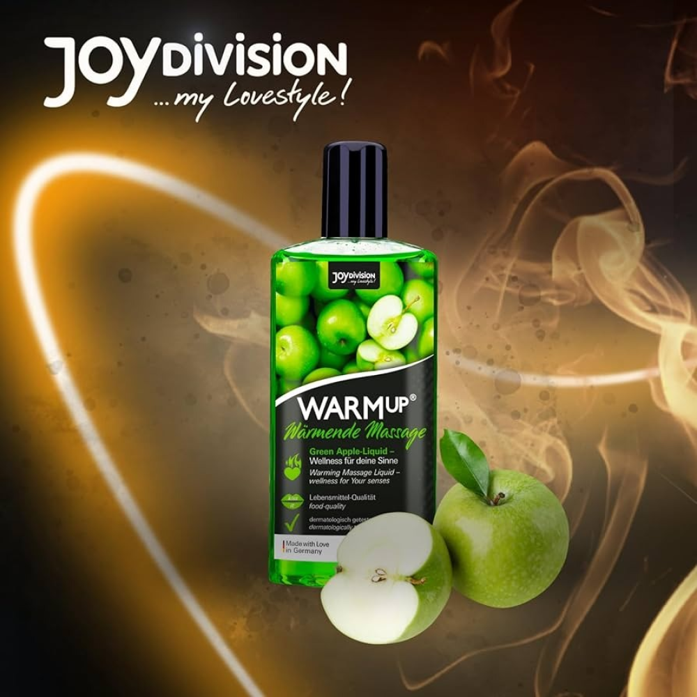 Съедобное массажное масло с разогревающим эффектом WARMup Green Apple 150 мл
