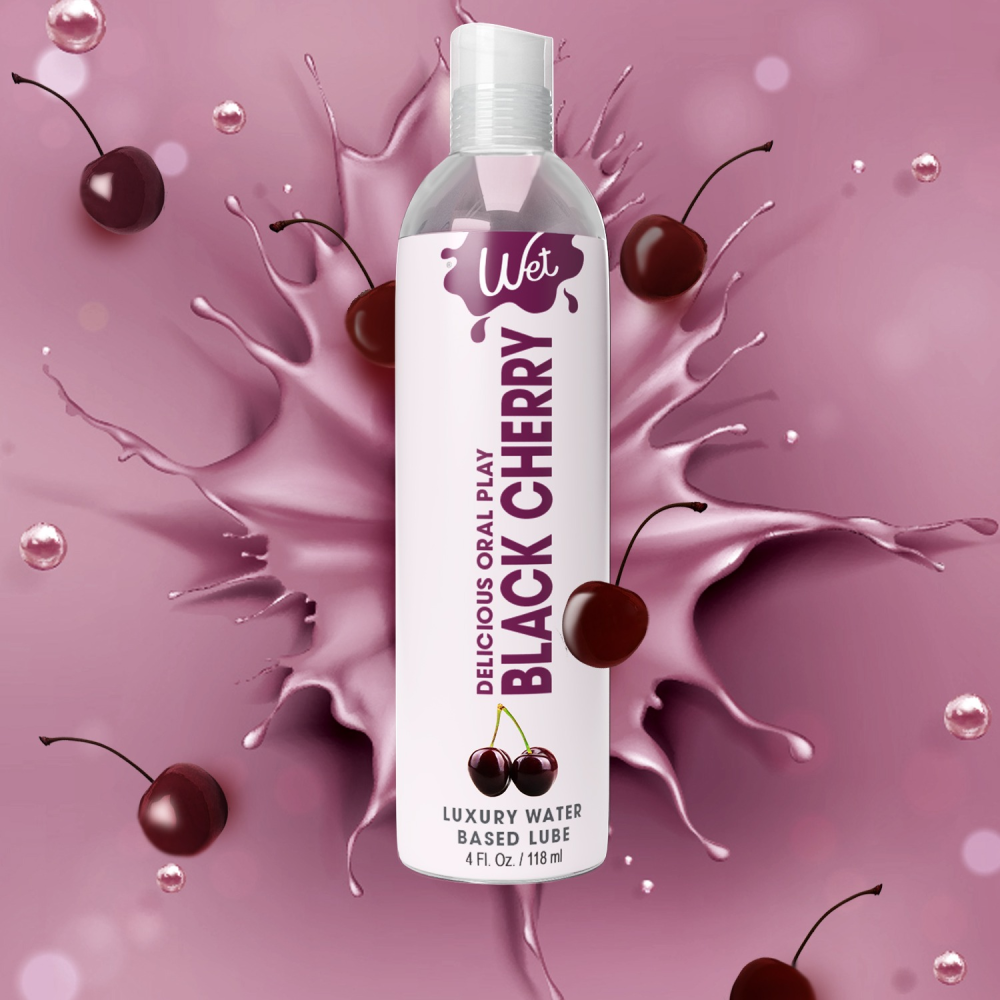 Лубрикант съедобный со вкусом черешни Wet Black Cherry, 118 мл
